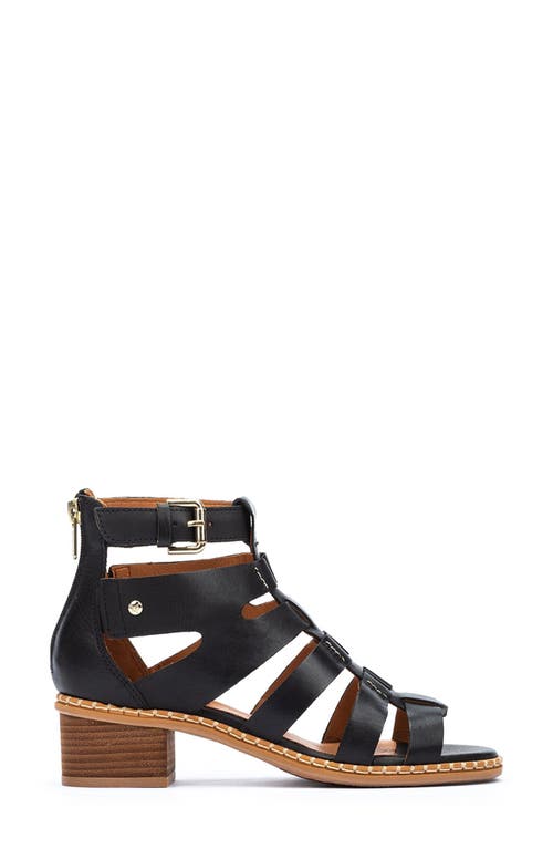 Pikolinos Blanes Cage Sandal In Black