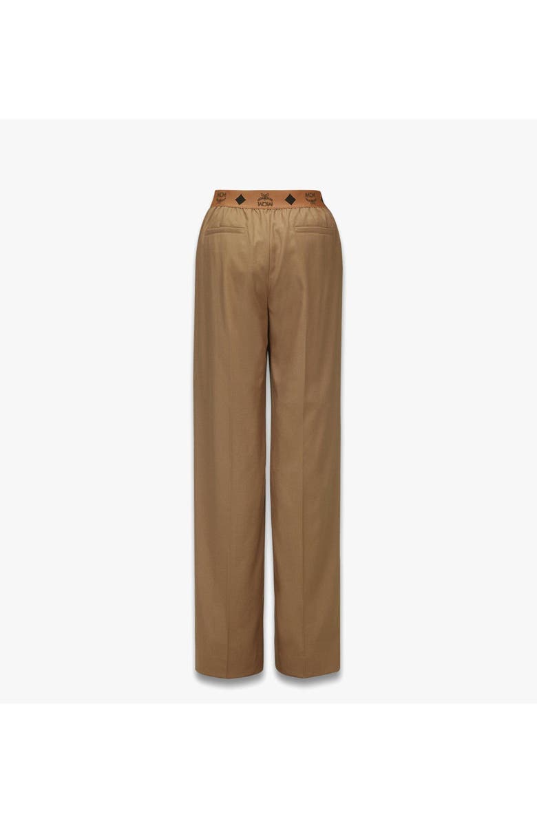 MCM Monogram Pants in Wool Twill, Alternate, color, Light Brown