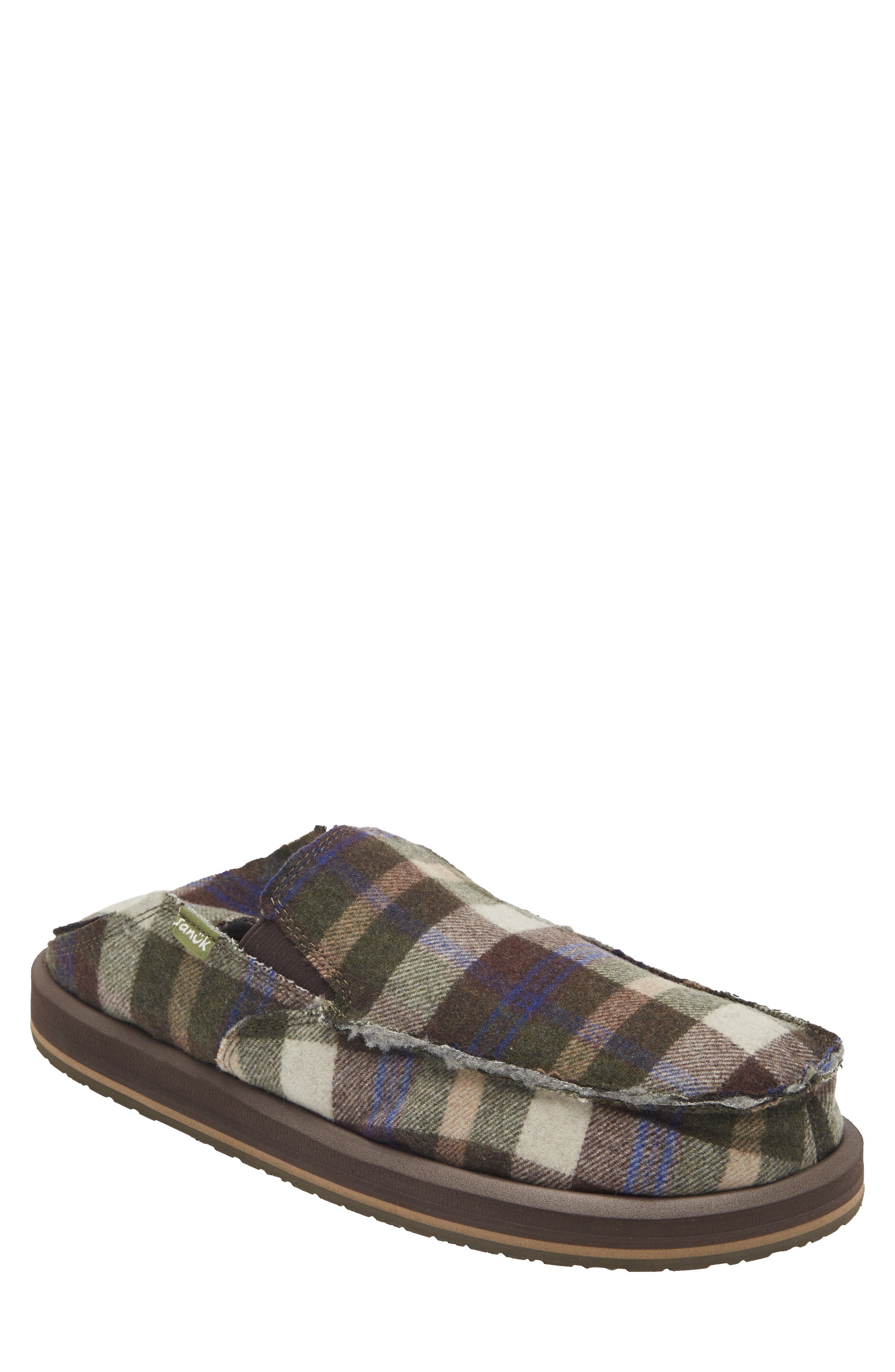Sanuk Sidewalk Surfer Plaid Slip-On Shoe, Alternate, color, 