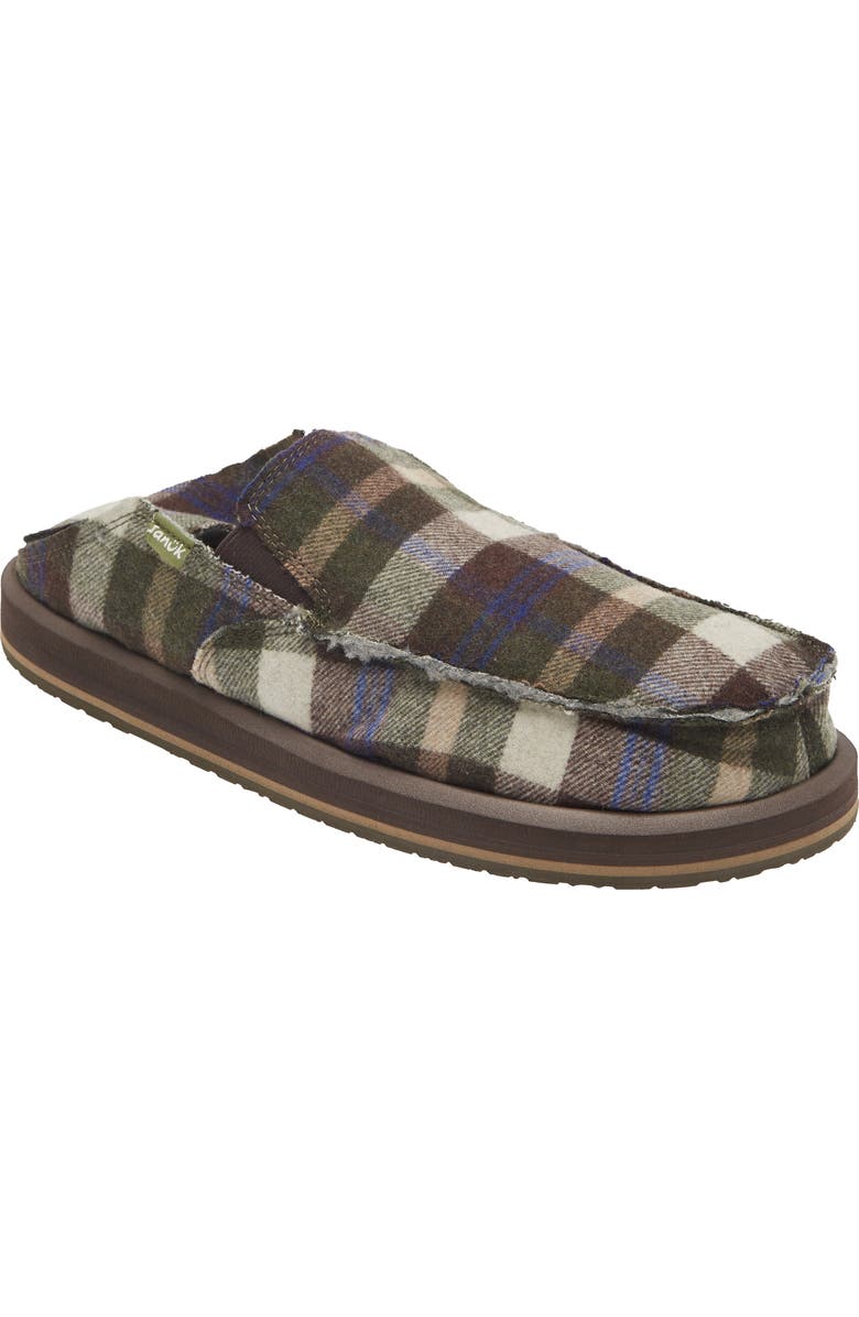 Sanuk Sidewalk Surfer Plaid Slip-On Shoe, Alternate, color,
