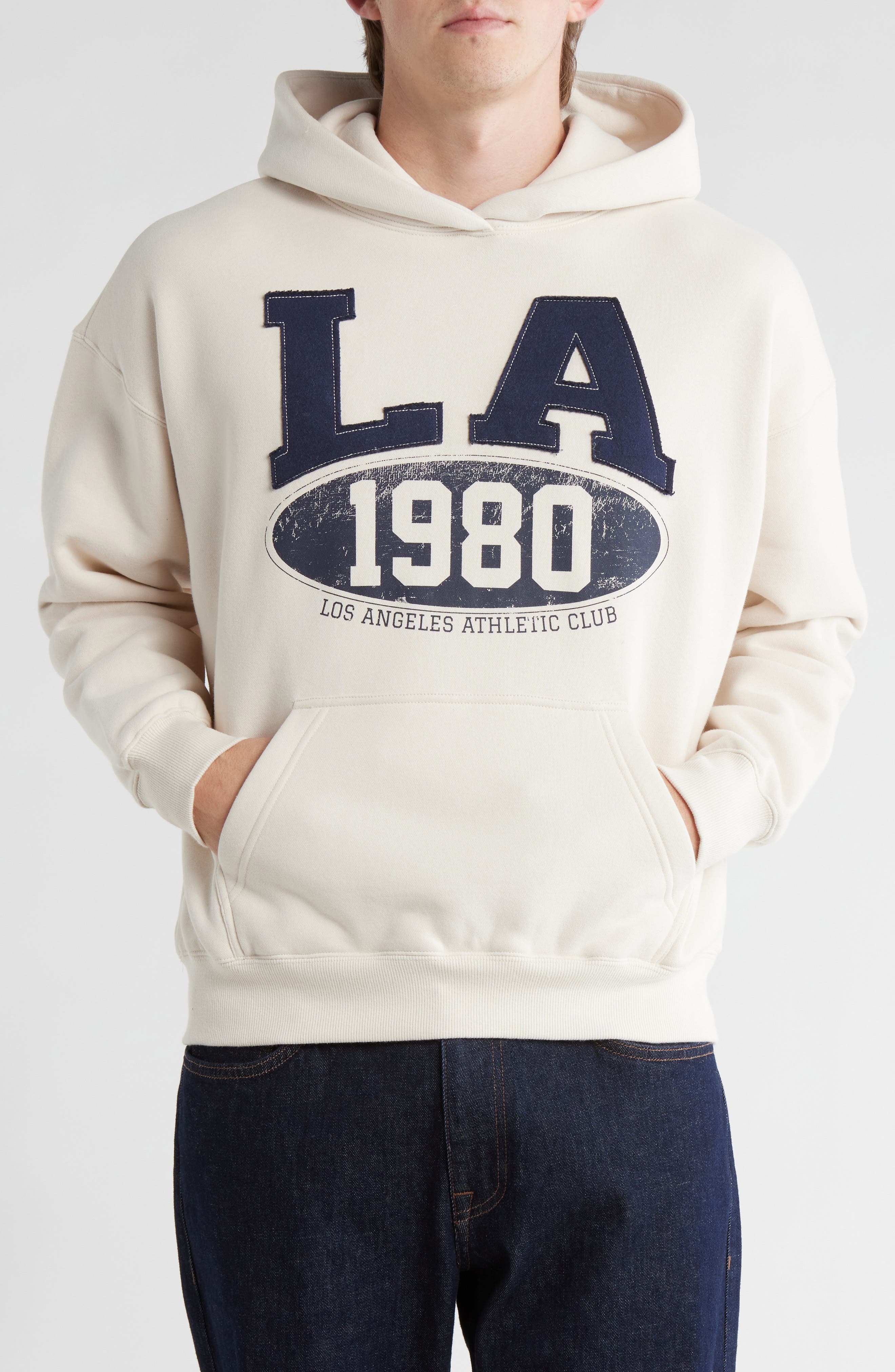 Pacsun La 1980 Graphic Hoodie In White