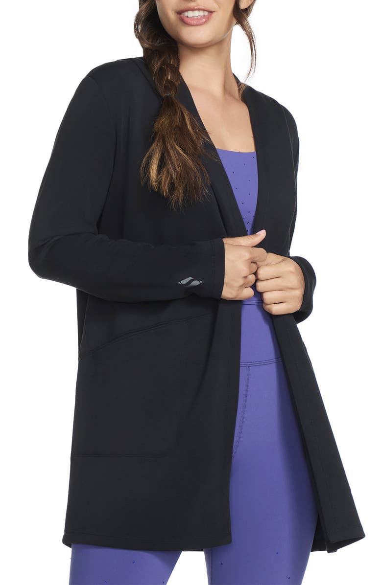 SKECHERS Skechluxe<sup>®</sup> Elevate Restful Hooded Cardigan, Main, color,