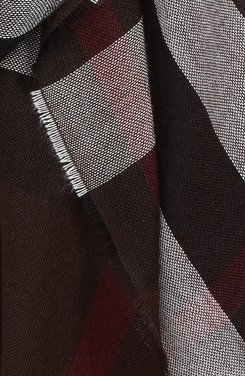 Burberry Check Wool & Cashmere Scarf, Alternate, color,