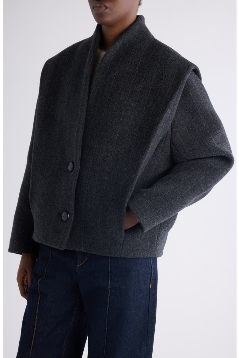 Dyogo Wool Blend Felt Jacket, Alternate, color, ANTHRACITE