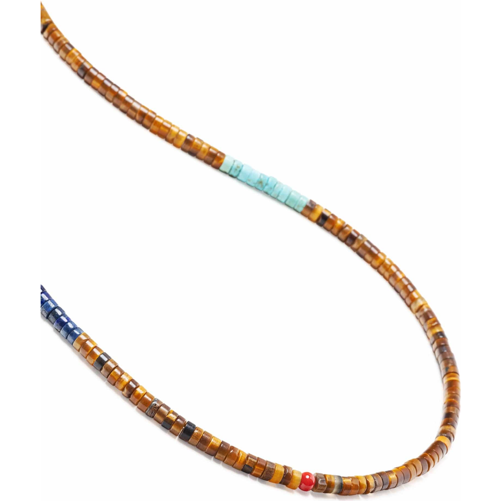 Nialaya Natural Stone Heishi Beaded Necklace In Brown
