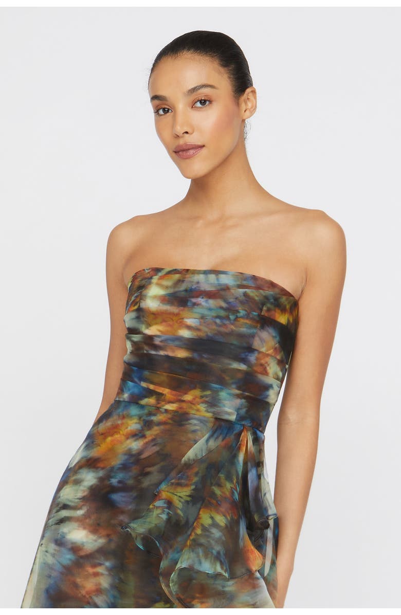 Theia Evanthe Strapless Draped Dress, Alternate, color, 