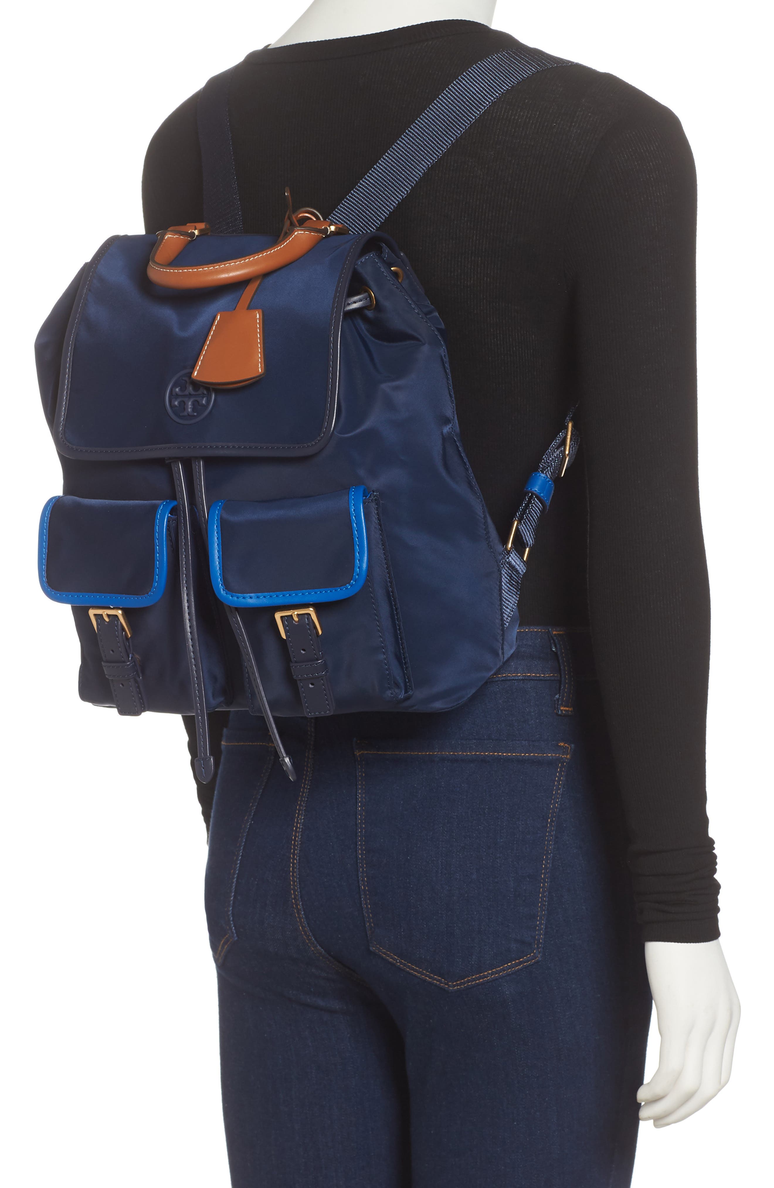 Tory Burch Perry Nylon Backpack, Alternate, color, 