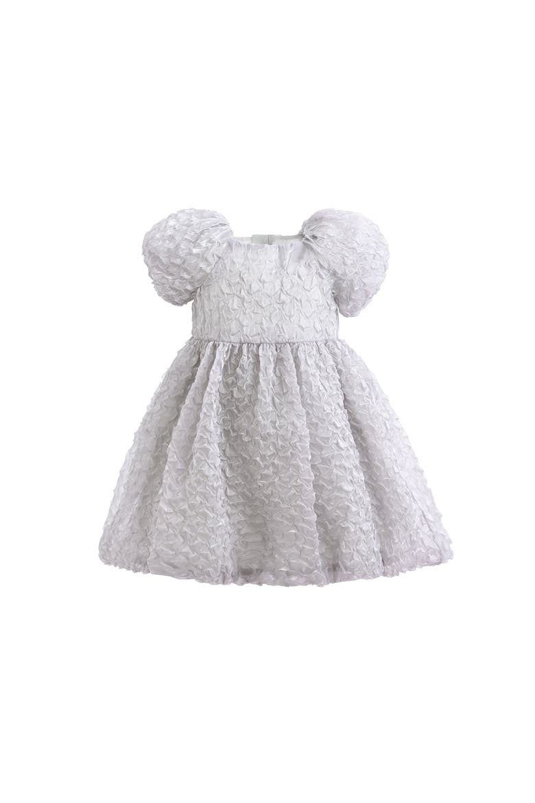 Textured Empire Dress, Alternate, color, Grey