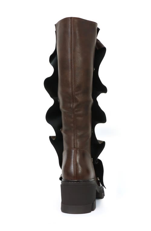 Yoki Slouch Knee High Boot In Brown