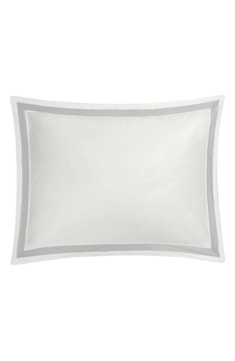 Matouk Ambrose Pillow Sham, Alternate, color, Bone/ Silver