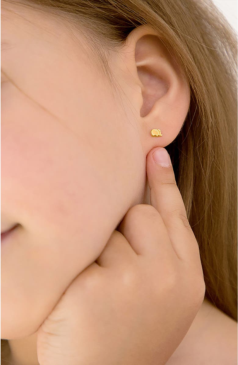 In Season Jewelry 14k Playful Elephant Earrings, Alternate, color, Gold