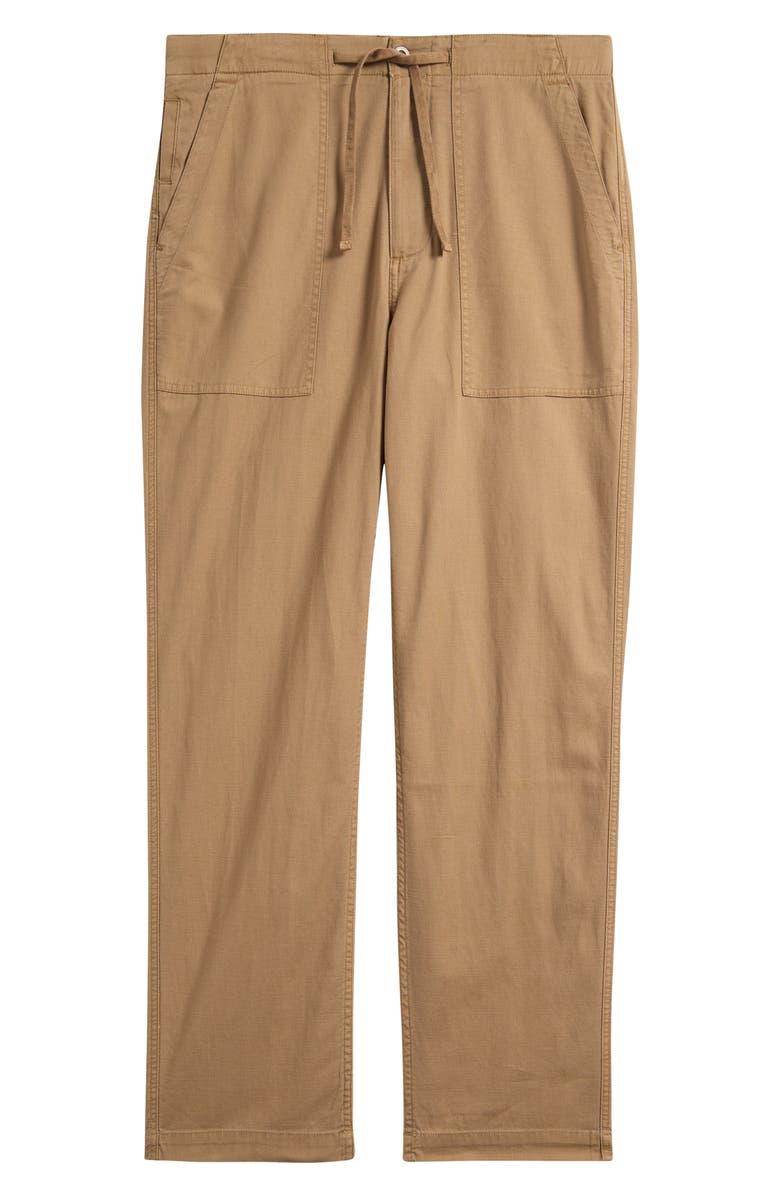 Faherty Dune Drawstring Utility Pants, Alternate, color, Wood Bark