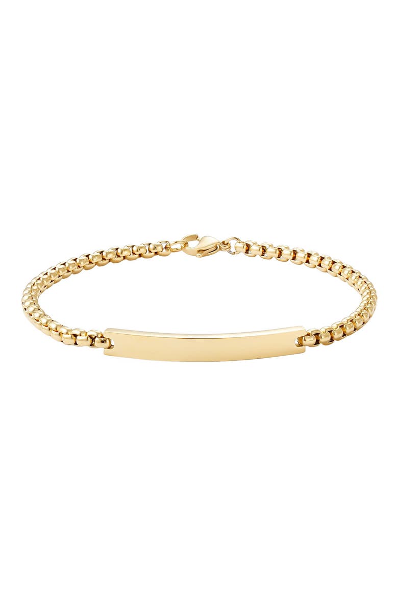 Men's ID Bar Bracelet, Main, color, GOLD