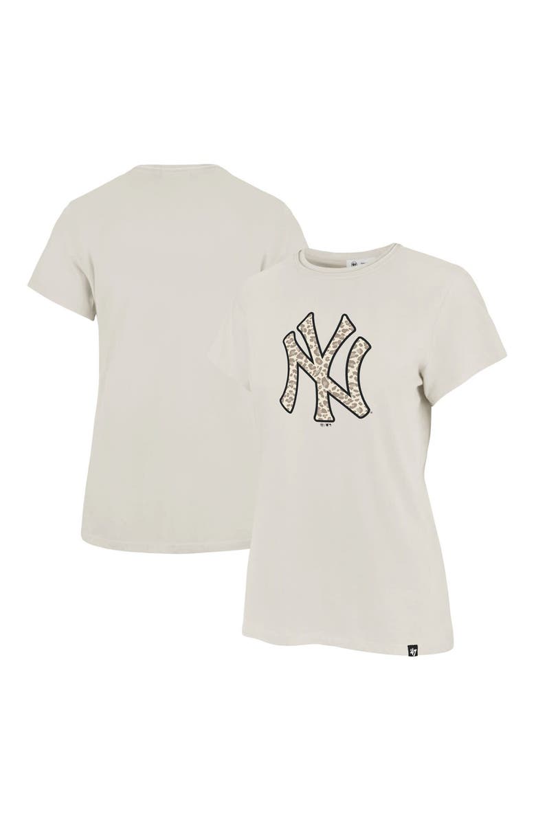 '47 Women's '47 Oatmeal New York Yankees Imprint Frankie T-Shirt, Main, color, 
