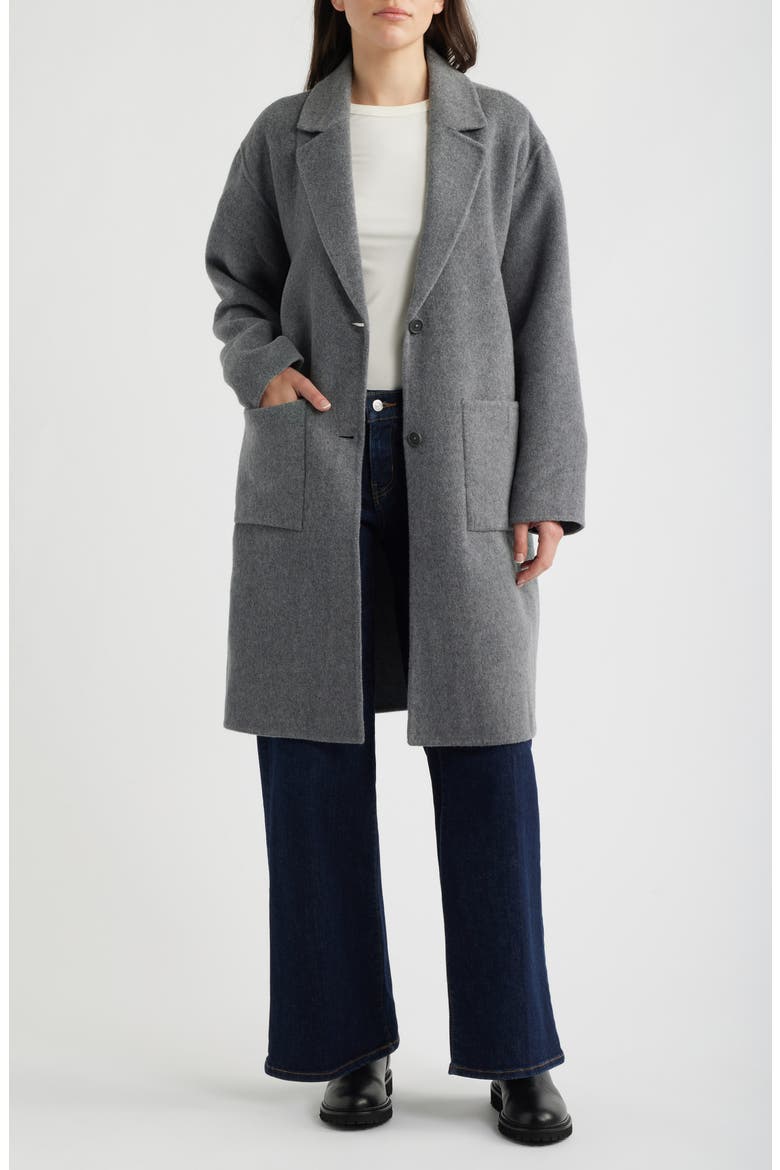 Long Wool Coat, Alternate, color, ASH