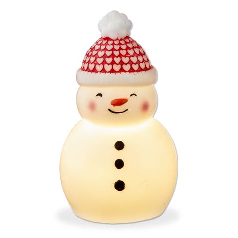 Snowman LED Decorative Figurine Christmas Candle Indoor Use