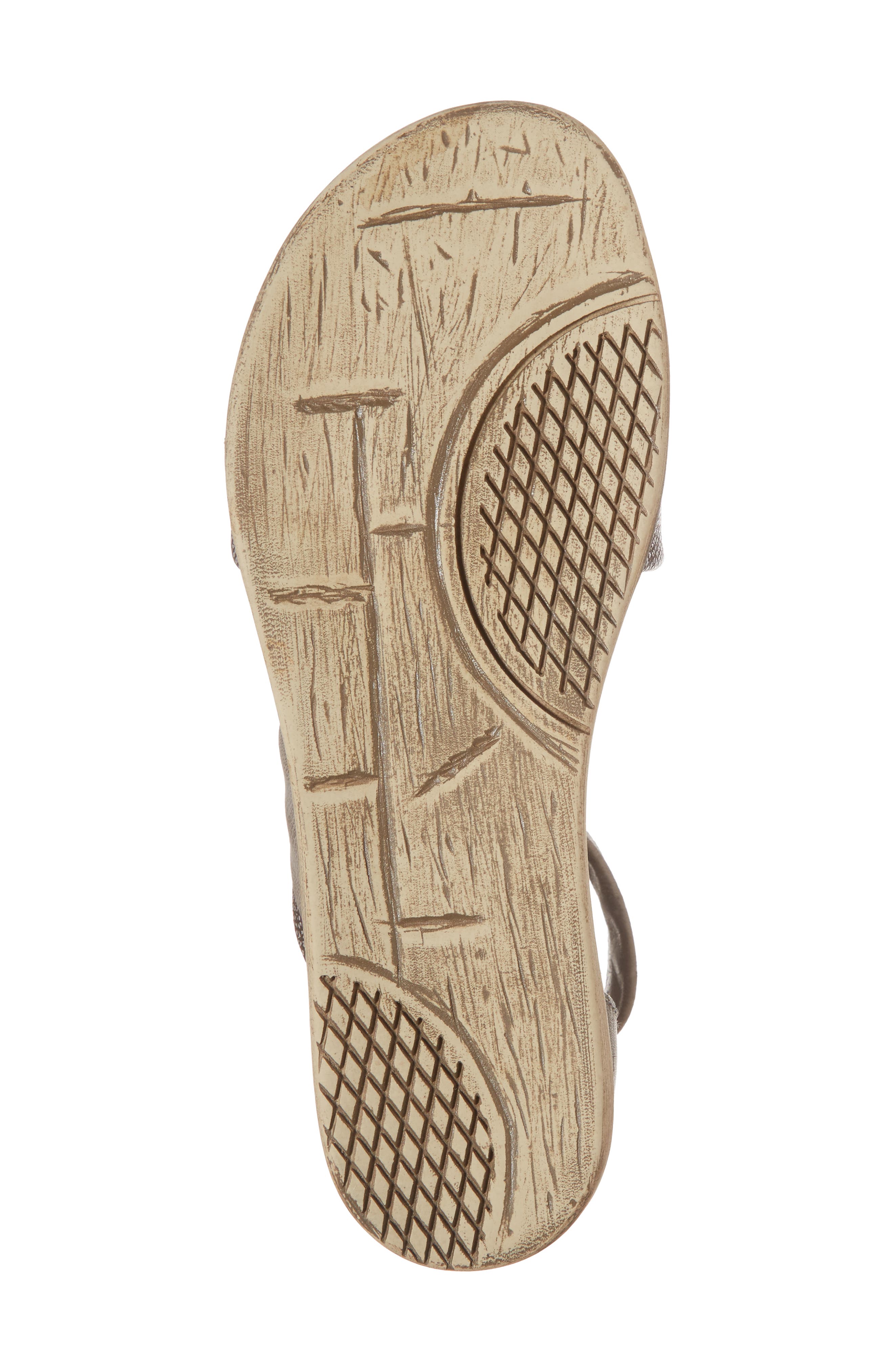 Souvenir Sandal, Alternate, color, ZINC LEATHER
