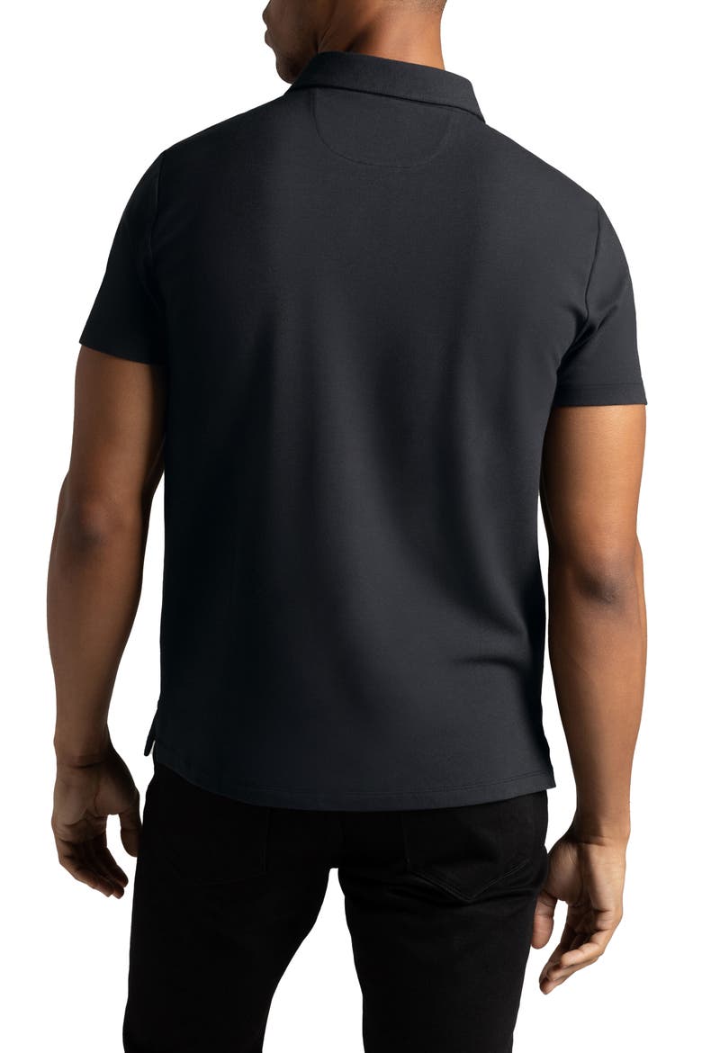 Dagger Supima® Cotton Blend Slim Fit Polo, Alternate, color, MAGPIE BLACK