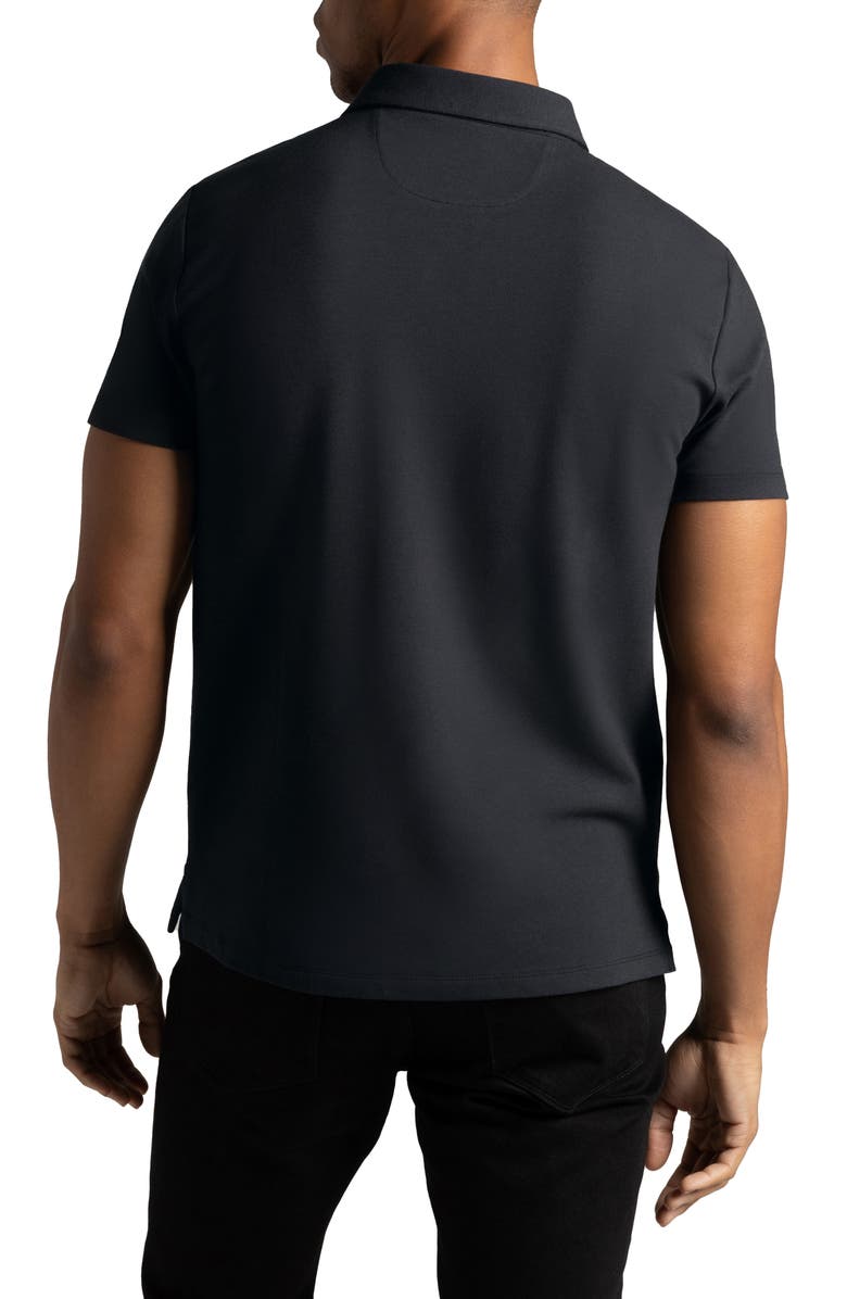 Hypernatural Dagger Supima<sup>®</sup> Cotton Blend Slim Fit Polo, Alternate, color, Magpie Black
