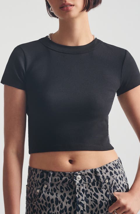 Crop Rib T-Shirt