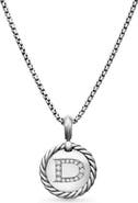 David Yurman Initial Charm Necklace with Diamonds