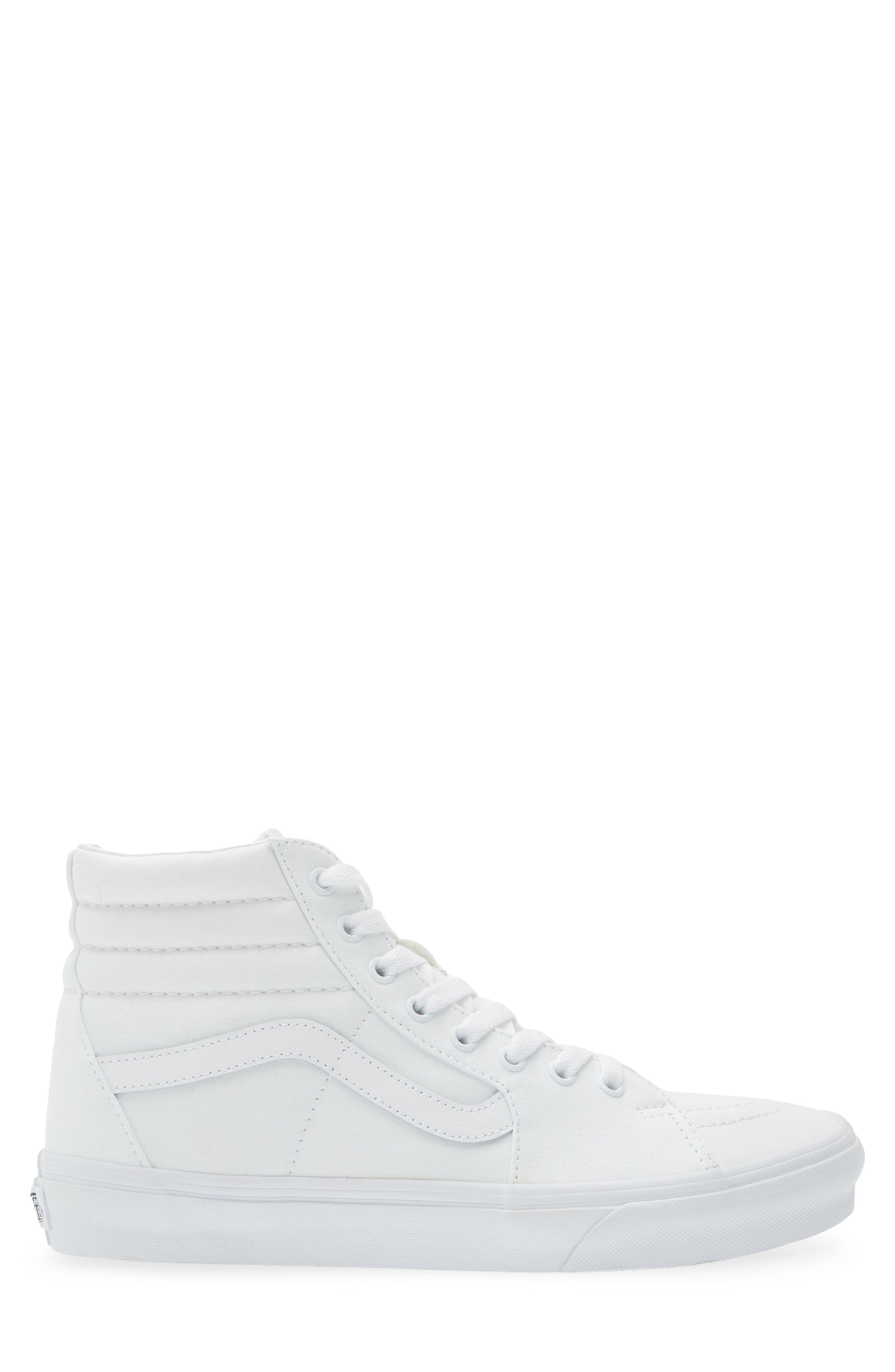 Sk8-Hi Wide High Top Sneaker, Alternate, color, CNVS WHITE