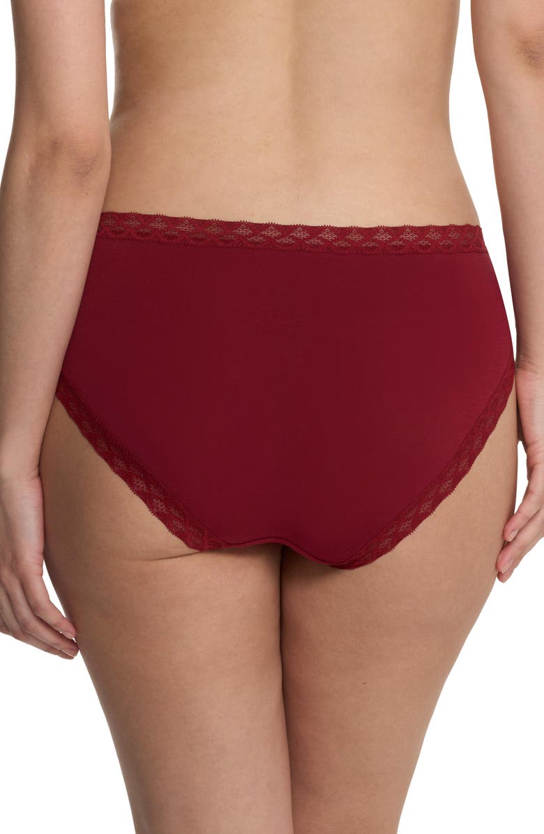 Natori Bliss Cotton French Cut Brief, Alternate, color, Dk Raspberry
