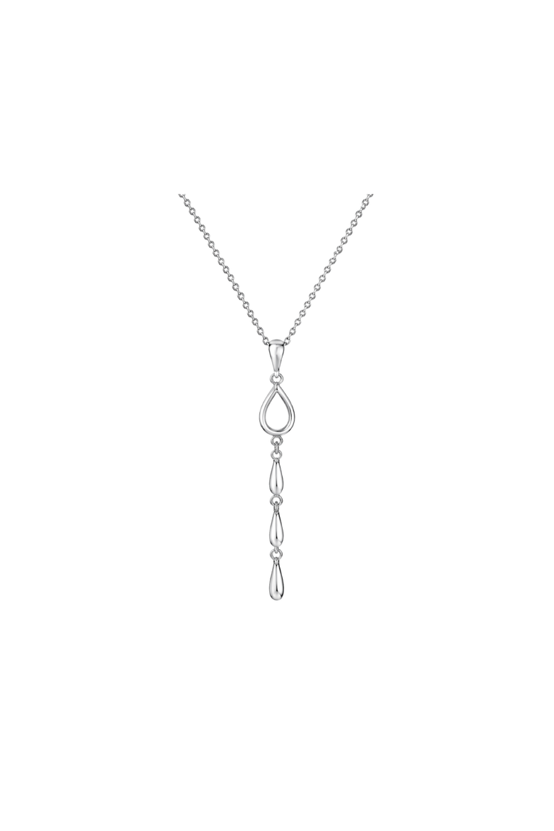 Petal Drop Pendant, Main, color, Sterling Silver
