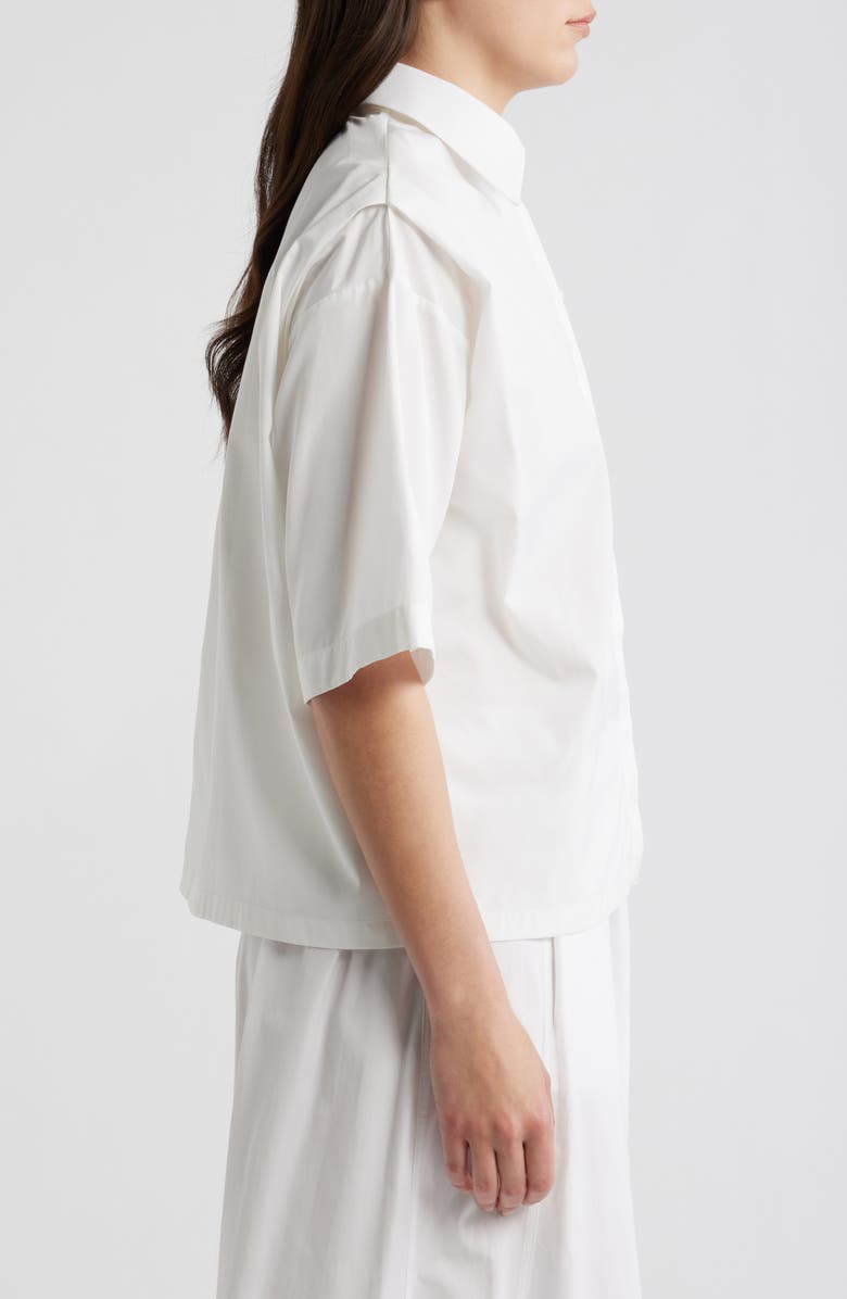 BOSS Bimina Cotton Button-Up Shirt, Alternate, color, Bright White