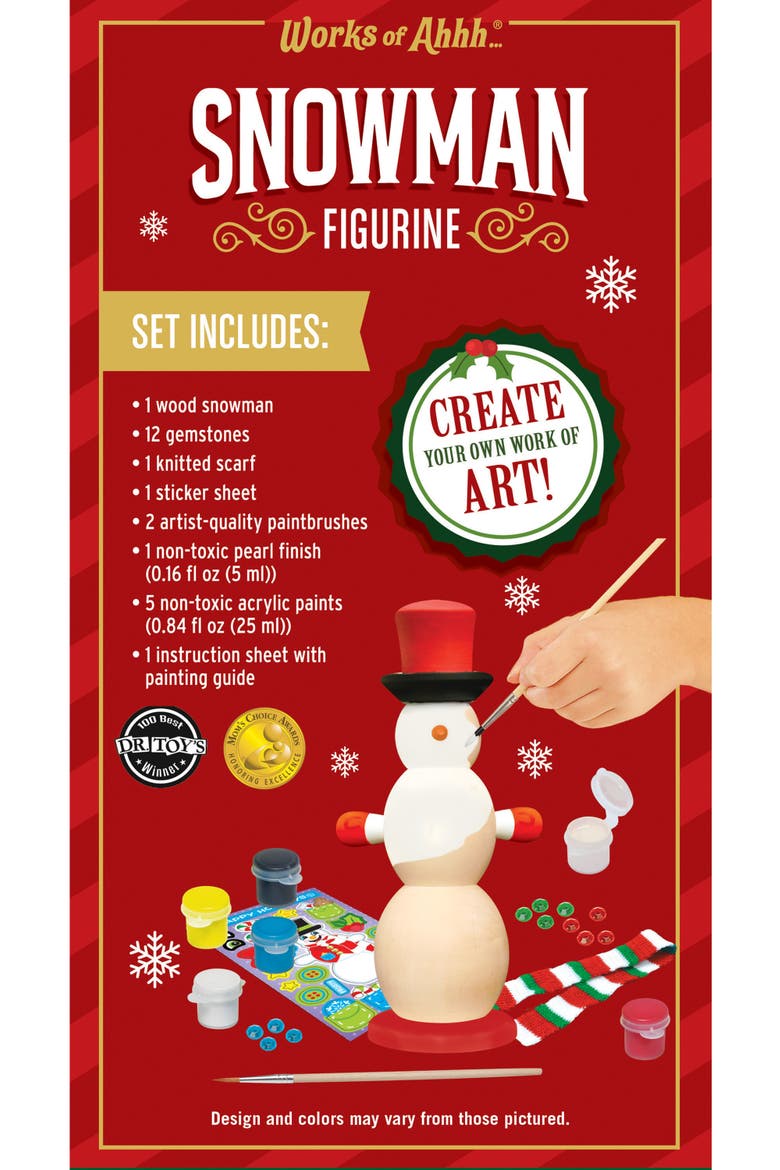 Snowman Wood Paint Set, Alternate, color, Multicolor