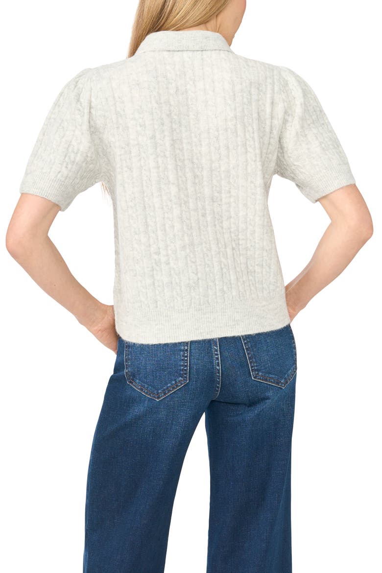 Tie Neck Cable Stitch Sweater, Alternate, color, JAZZ CLUB
