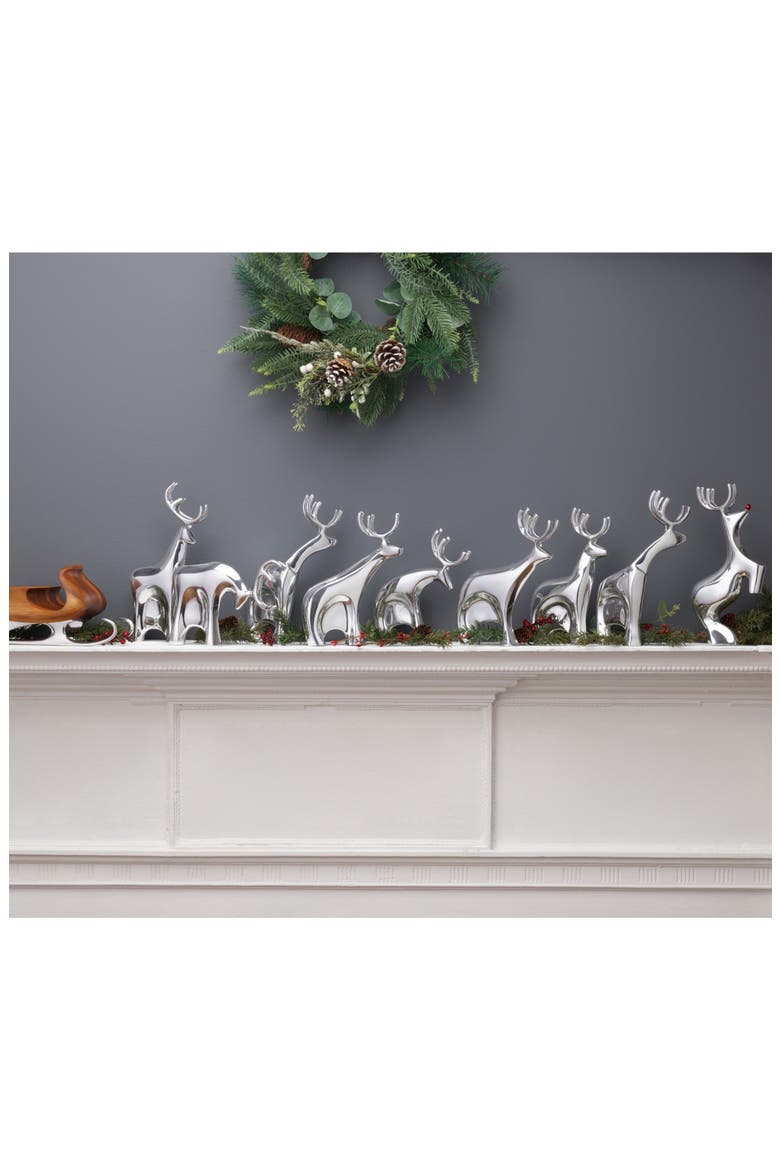 10-Piece Miniature Reindeer Set, Alternate, color, SILVER