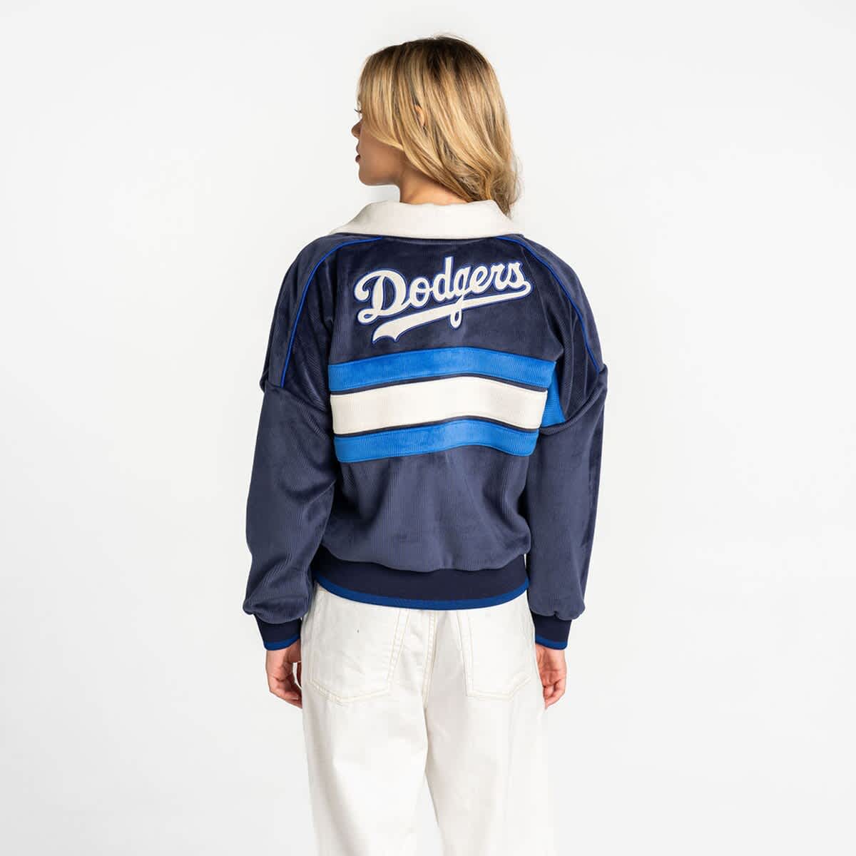 Women's The Wild Collective  Royal Los Angeles Dodgers Velvet Cord Full-Zip Jacket - image 2