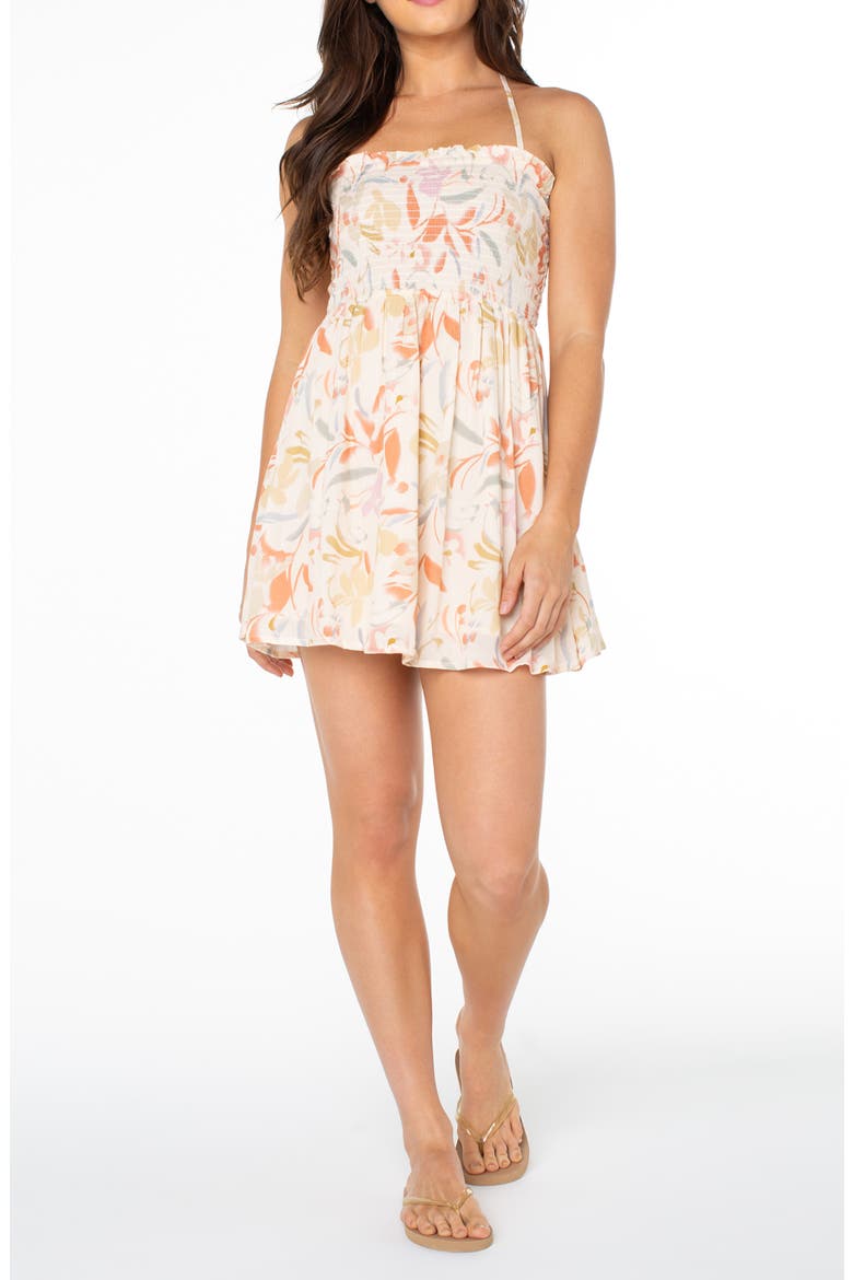 Magnolia Halter Mini Sundress, Main, color, PARCHMENT
