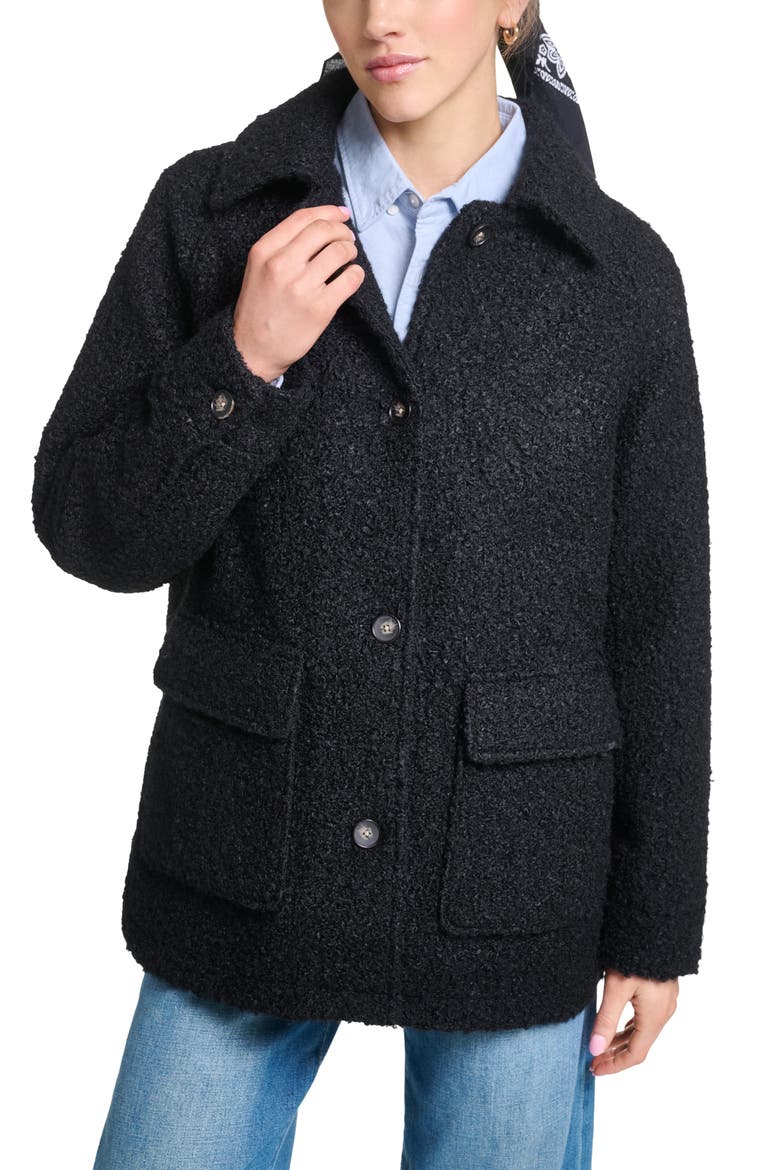 Boucle Shacket, Main, color, BLACK