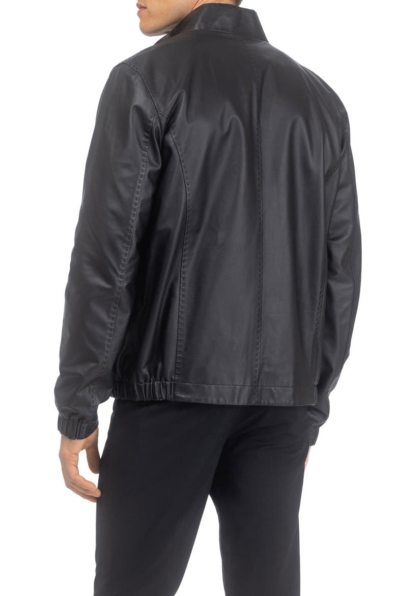 Men's Light Genuine Nappa Leather Jacket Reversible To Cashmere & Wool Crafted From Loro Piana, Alternate, color, BLACK/GRAY