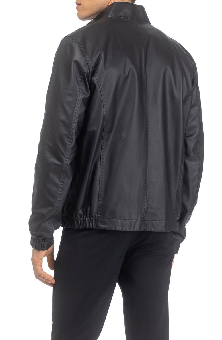 GORSKI Men's Light Genuine Nappa Leather Jacket Reversible To Cashmere & Wool Crafted From Loro Piana, Alternate, color, Black/Gray