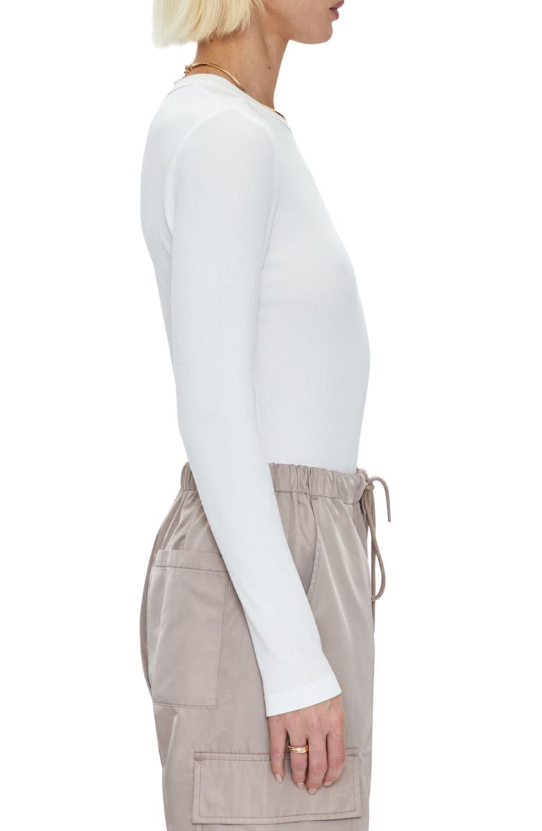 Pistola Bailey Long Sleeve Bodysuit, Alternate, color, Le Blanc
