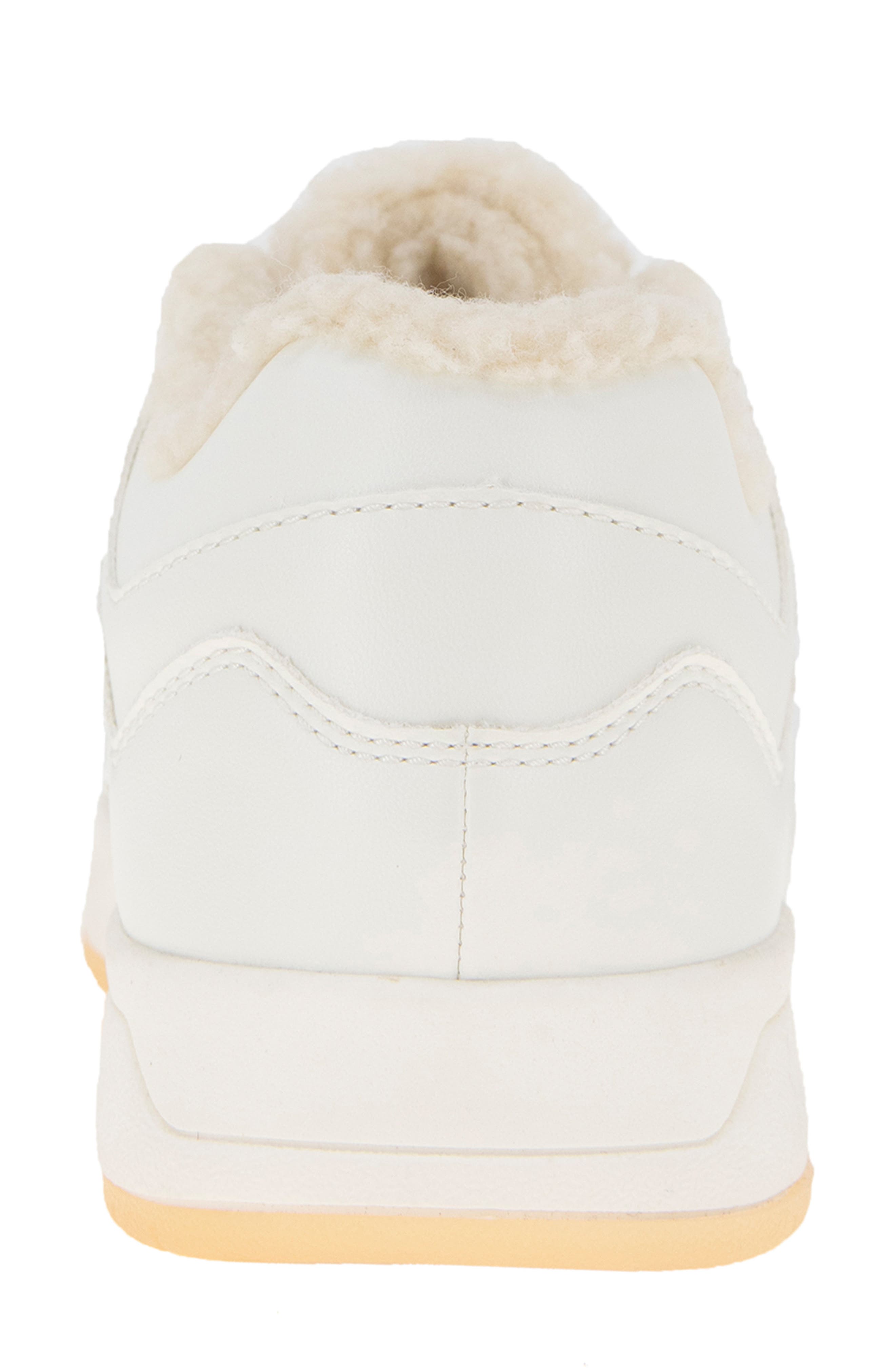 BCBGeneration Kortni Faux Shearling Sneaker, Alternate, color, White/ Shearling