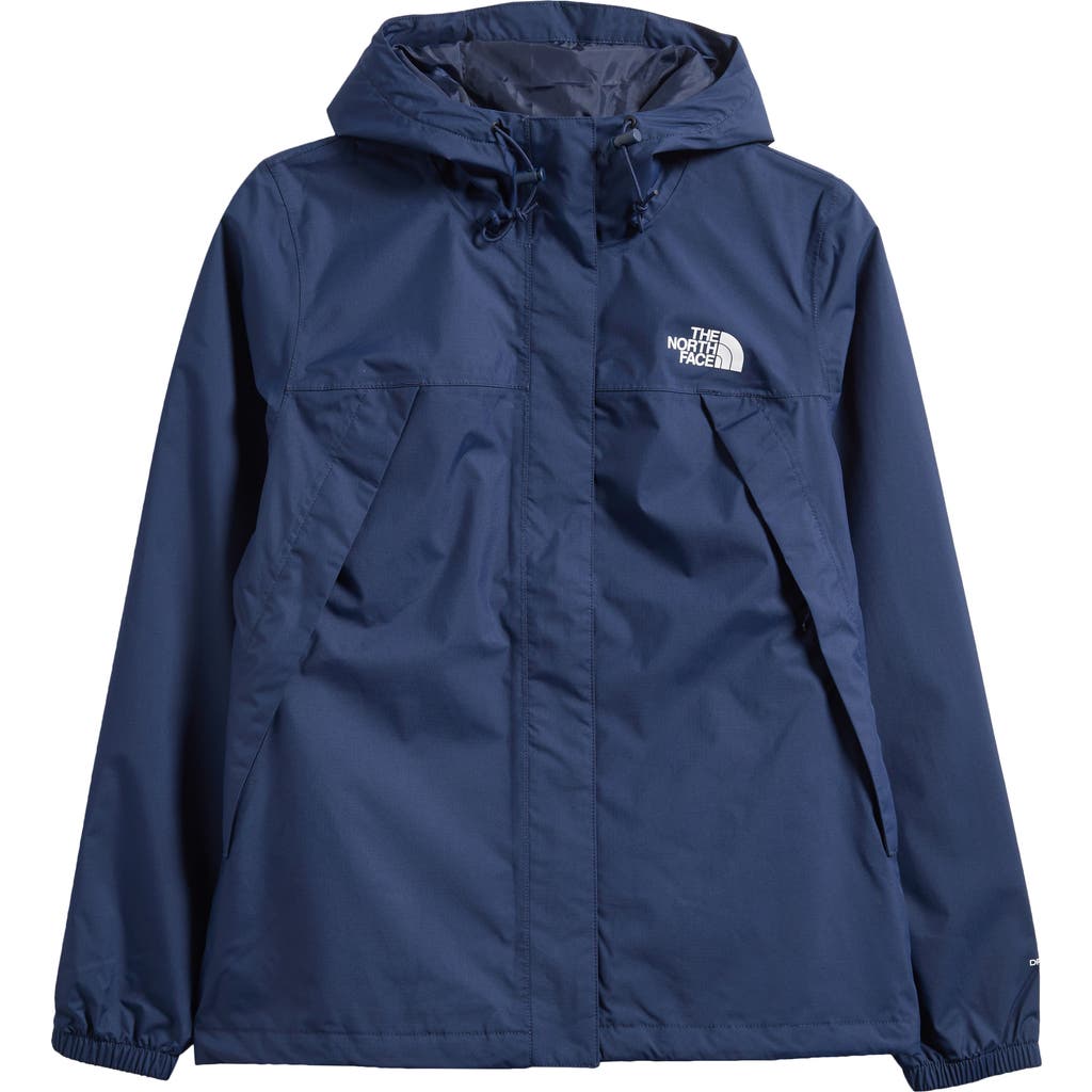 Shop The North Face Antora Waterproof Hooded Rain Jacket In Summit Navy