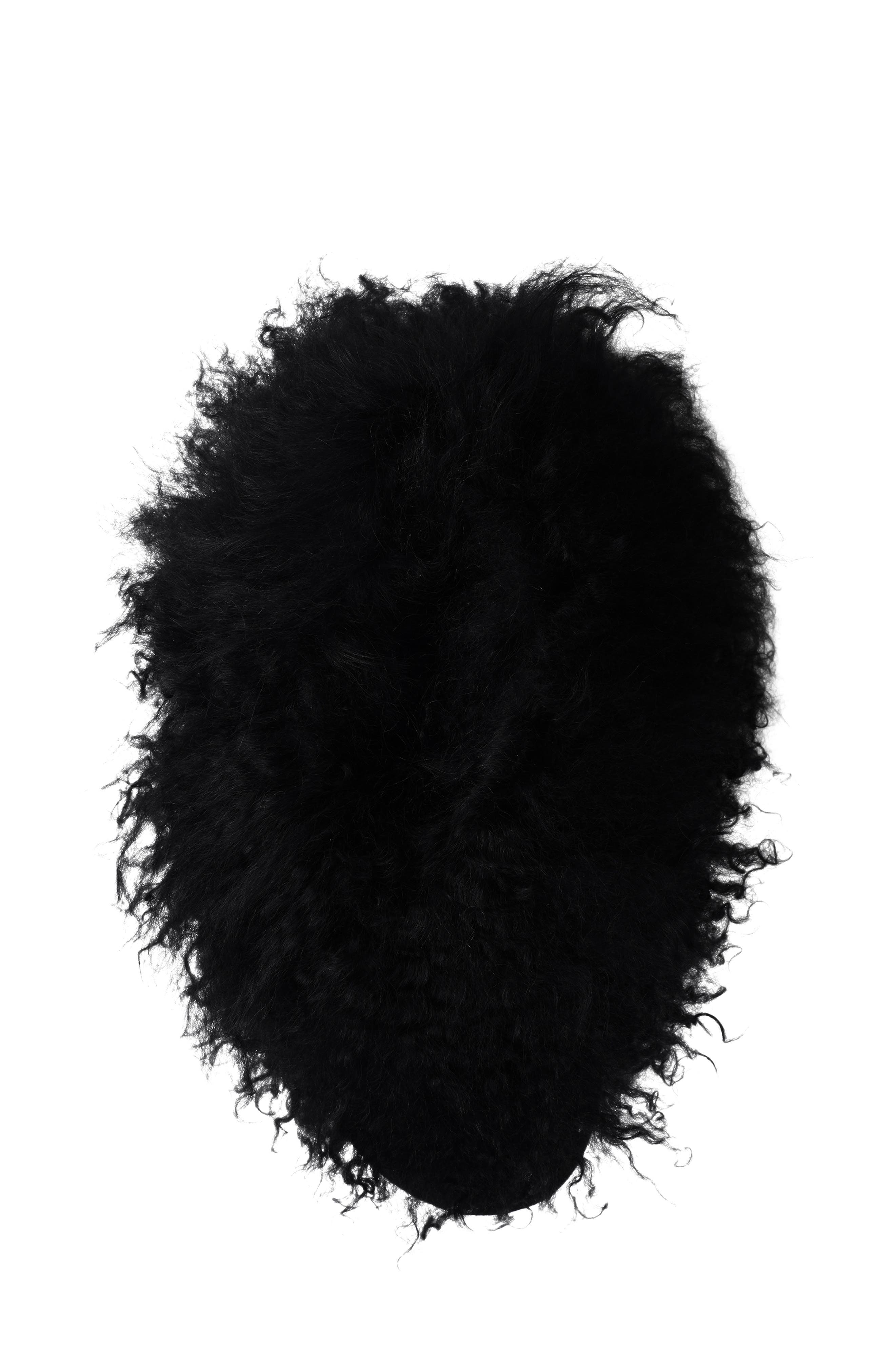 Alleja Genuine Shearling Platform Bootie, Alternate, color, BLACK