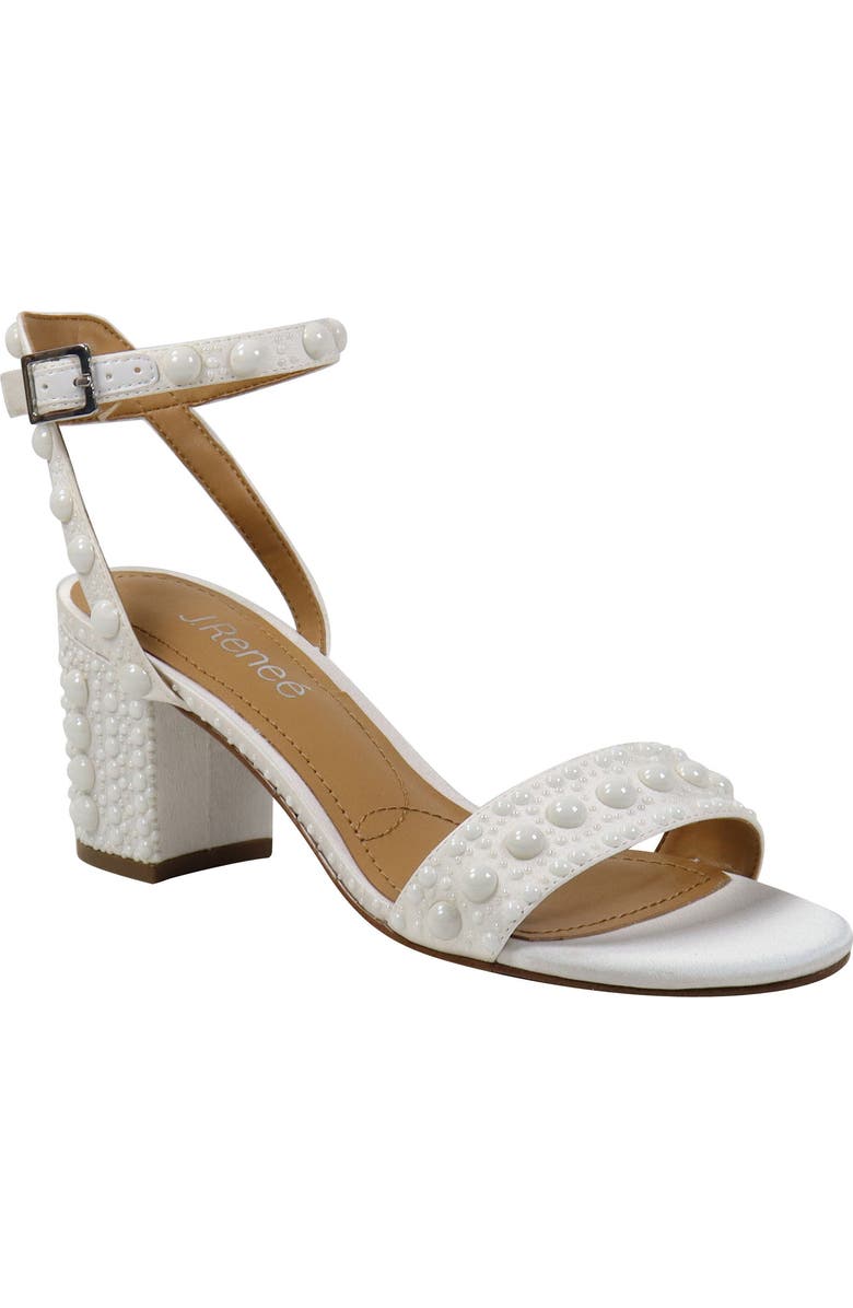 J. Reneé Rulata Ankle Strap Sandal, Main, color, White