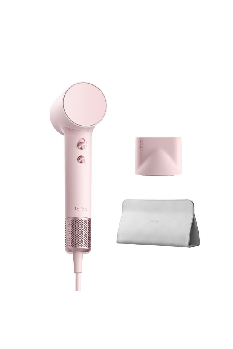 Swift Mini Hair Dryer with 1 Nozzle and Travel Bag, Main, color, Pink