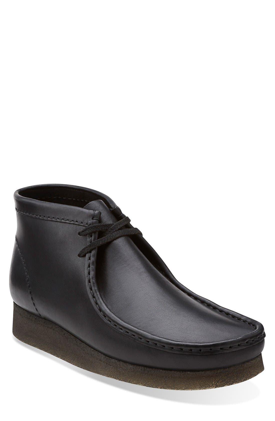Clarks<sup>®</sup> Originals Wallabee Boot, Main, color, Black