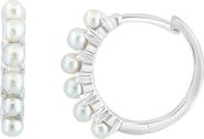 EFFY Sterling Silver 5-5.5mm Freshwater Pearl Hoop Earrings