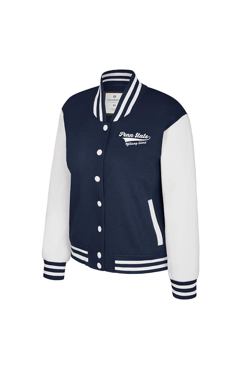 COLOSSEUM Women's Colosseum Navy Penn State Nittany Lions French Baguette Full Snap Fleece Jacket, Alternate, color, Navy