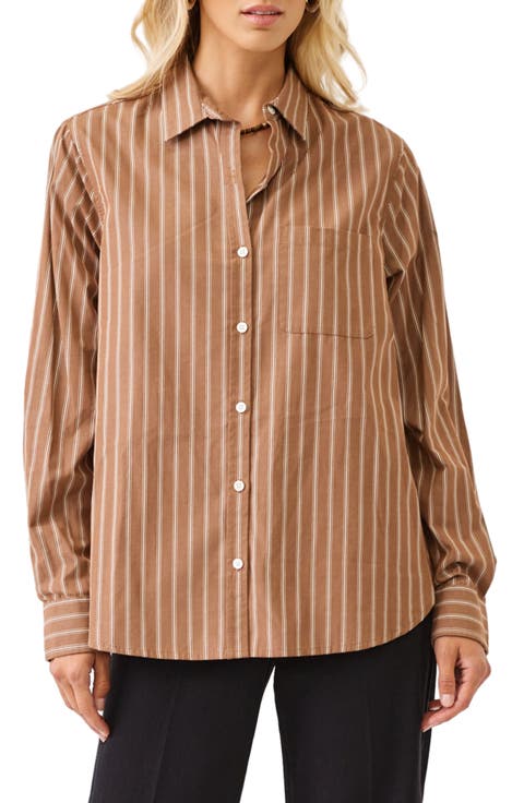 Striped Button-Up Shirt