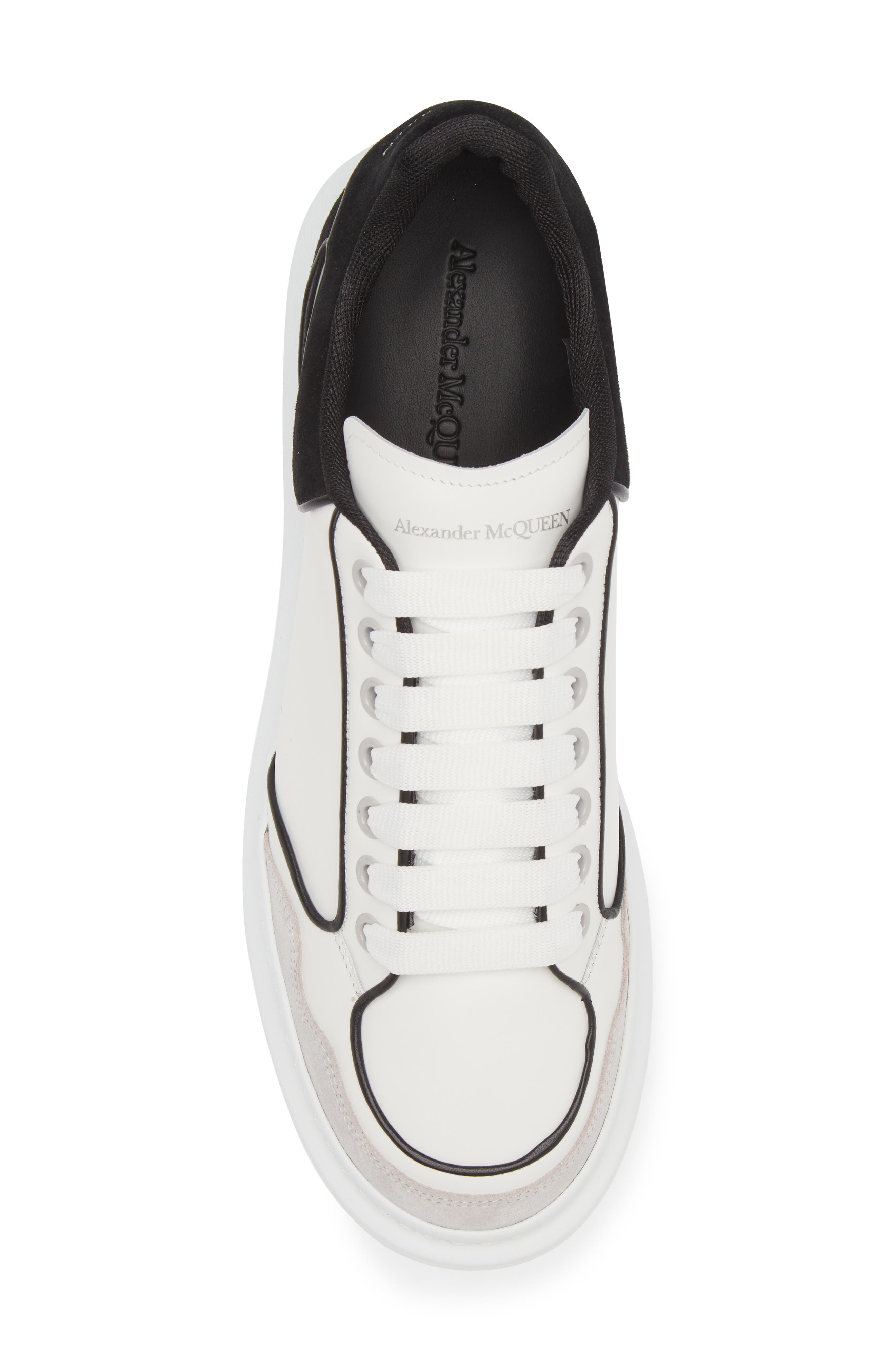 McQueen Oversized Retro Sneaker, Alternate, color, White/ Luna/ Black