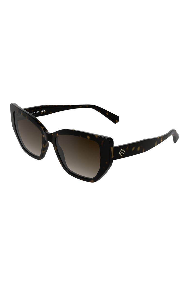Dira 56mm Butterfly Sunglasses, Alternate, color, DARK TORTOISE