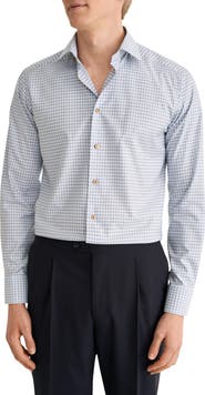 Eton Slim Fit Check Cotton & Tencel Lyocell Shirt